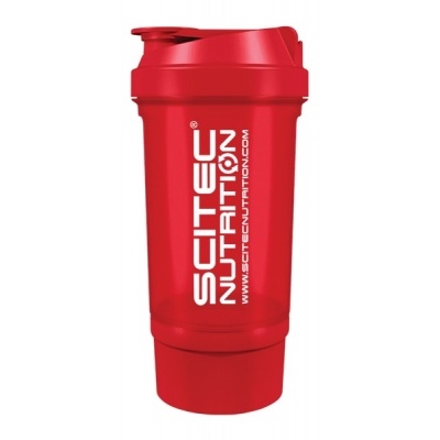 Шейкер Scitec Nutrition с контейнером 500 мл красный