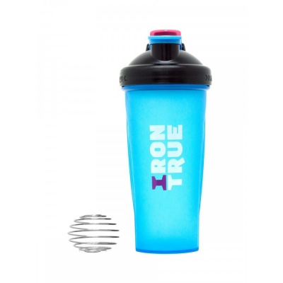 Шейкер IRONTRUE 700ml черно-голубой