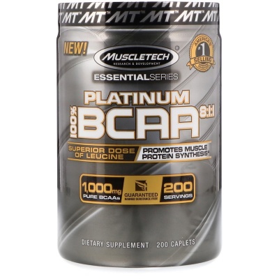 БЦАА MuscleTech Platinum BCAA 8:1:1 200 капсул