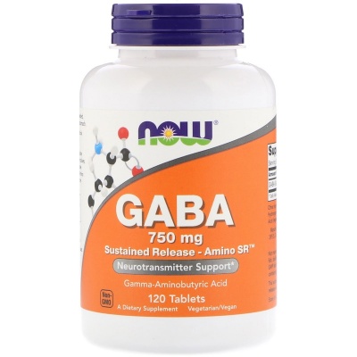 Аминокислота NOW Gaba 750 мг 120 капсул