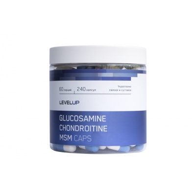 Хондропротектор LevelUp Chondroitine + Glucosamine + MSM 240 капсул