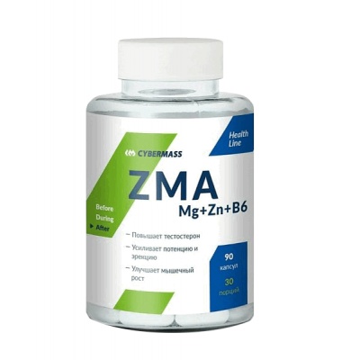 Тестобустер Cybermass ZMA Mg+Zn+B6 90 капсул
