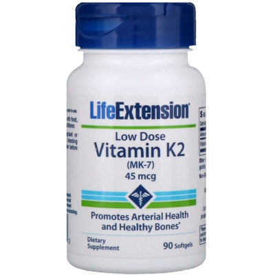 Витамины Life Extension Витамин K2 MK-7 45 мкг 90 капсул