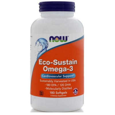 Антиоксидант NOW Eco-Sustain Omega 3 180 капсул