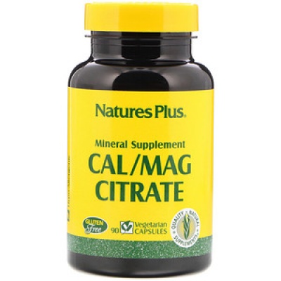 Витамины Natures Plus Cal/Mag Citrate 90 капсул
