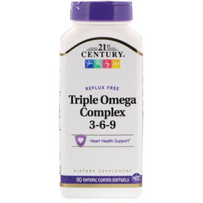 Антиоксидант 21st Century Triple Omega Complex 3-6-9 90 капсул
