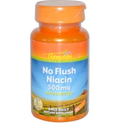 Витамины Thompson No Flush Niacin 500 mg 30 капсул