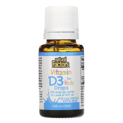 Витамины Natural Factors Vitamin D3 Kids Drops 15 мл