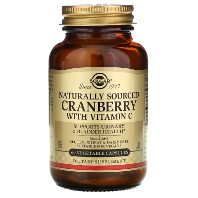 Витамины Solgar Natural Cranberry with Vitamin C 60 капсул