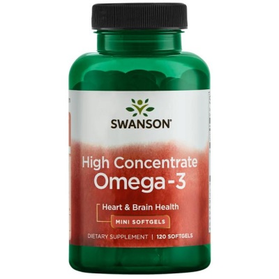 Антиоксидант Swanson High Concentrate Omega 3 1140 mg 120 капсул