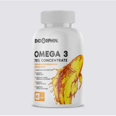 Антиоксидант ENDORPHIN Omega 3 75% 60 капсул