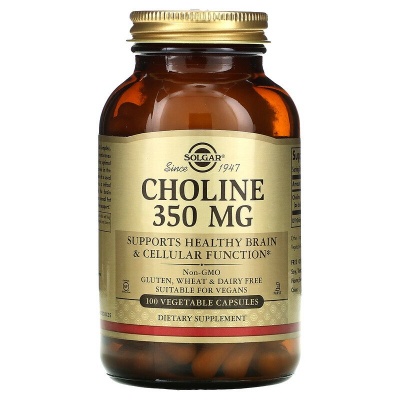 Витамины Solgar Choline 350 мг 100 капсул