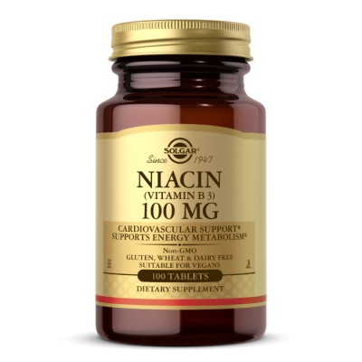 Витамины Solgar Niacin 100 мг 100 таблеток