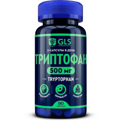 Аминокислота GLS Pharmaceuticals Tryptophan  500 мг 90 капсул
