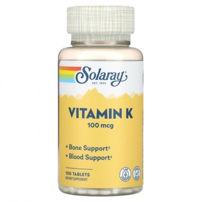 Витамины Solaray Vitamin K 100 мг 100 таблеток