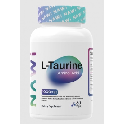 Аминокислота NAWI L-Taurine 1000 мг 60 капсул