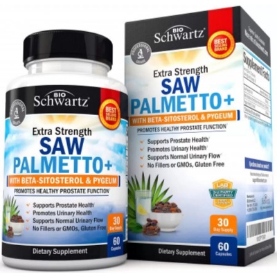 Тестобустер BioSchwartz Saw Palmetto + Beta-Sitosterol + Pygeum 60 капсул