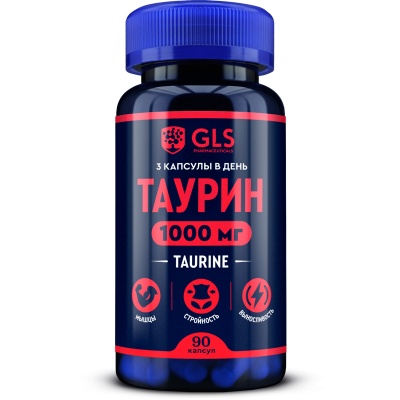 Аминокислота GLS Pharmaceuticals Taurine 1000 мг 90 капсул