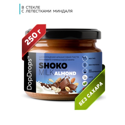 Паста DopDrops ореховая с лепестками миндаля 250 гр