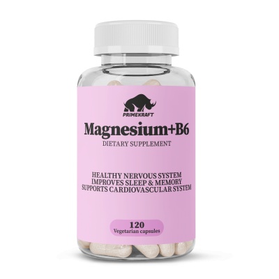 Витамины Prime Kraft Magnesium Vitamin B6 120 капсул