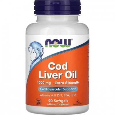 Антиоксидант NOW COD Liver Oil 1000 мг 90 капсул