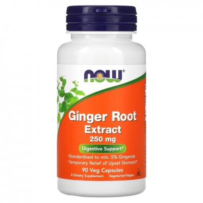 Экстракт NOW GINGER 5% 250 мг 90 капсул
