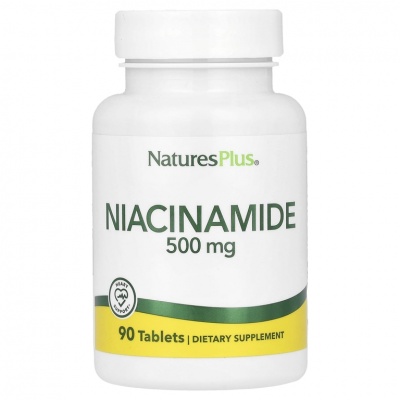Витамины Natures Plus Niacinamide 500 мг 90 таблеток