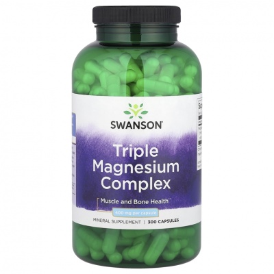 Витамины Swanson Triple Magnesium Complex 400 мг 300 капсул