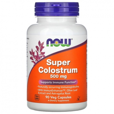 Витамины NOW Super Colostrum 500 мг 90 капсул