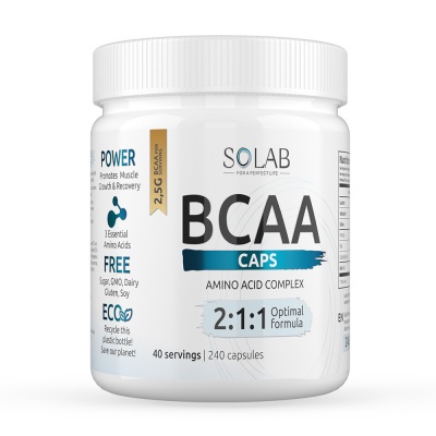 БЦАА SOLAB BCAA 2:1:1 240 капсул