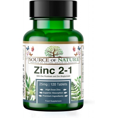 Витамины Source of Nature Zinc 2-1 25 мг 120 таблеток